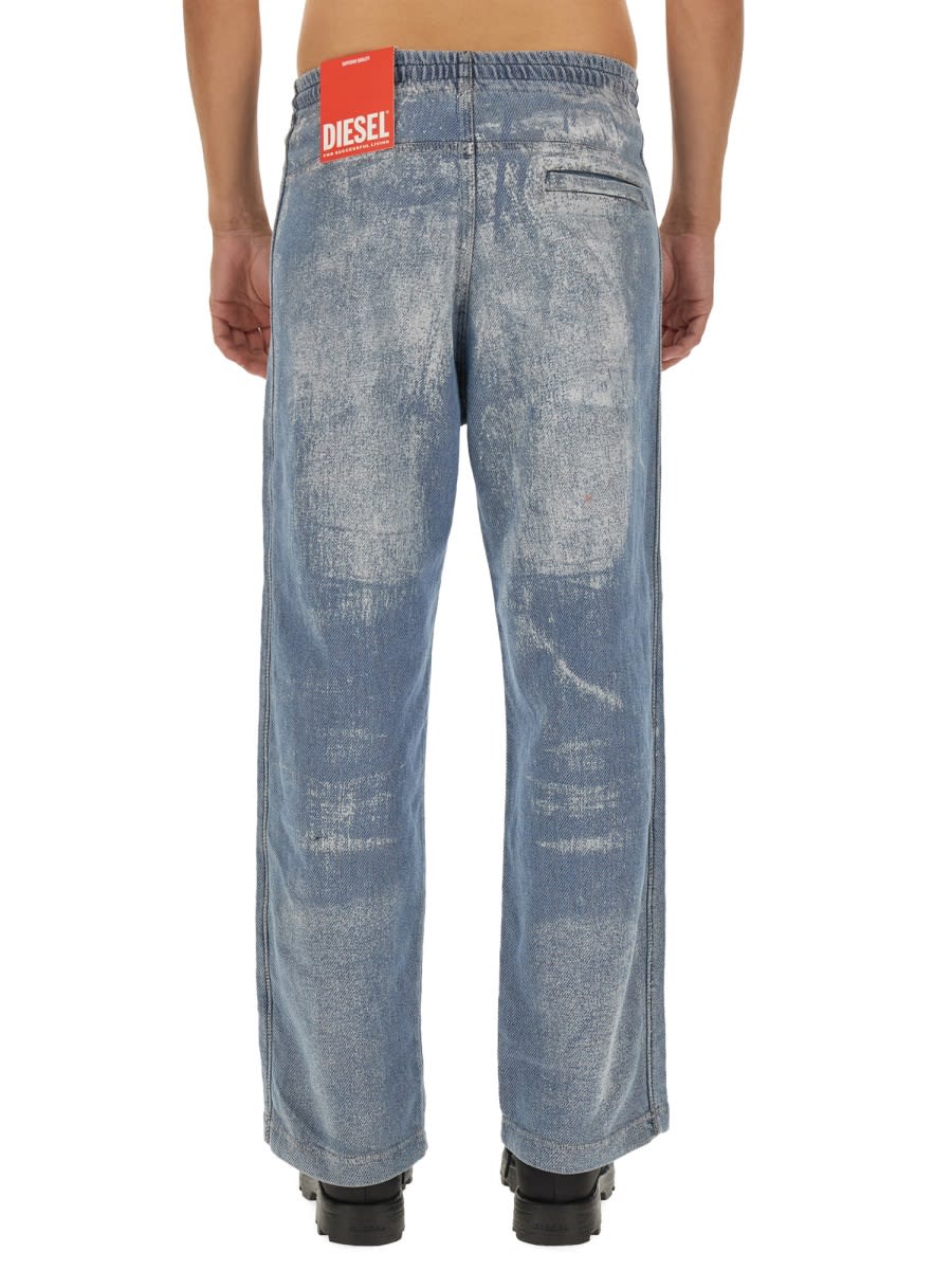 Diesel D-martia Drawstring Jeans In Denim