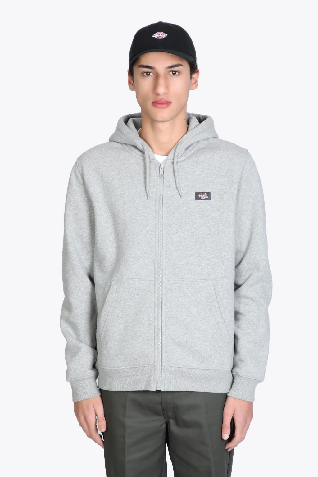 Dickies Oakport Zip Hoodie Grey cotton hoodie with zip - Oakport zip hoodie