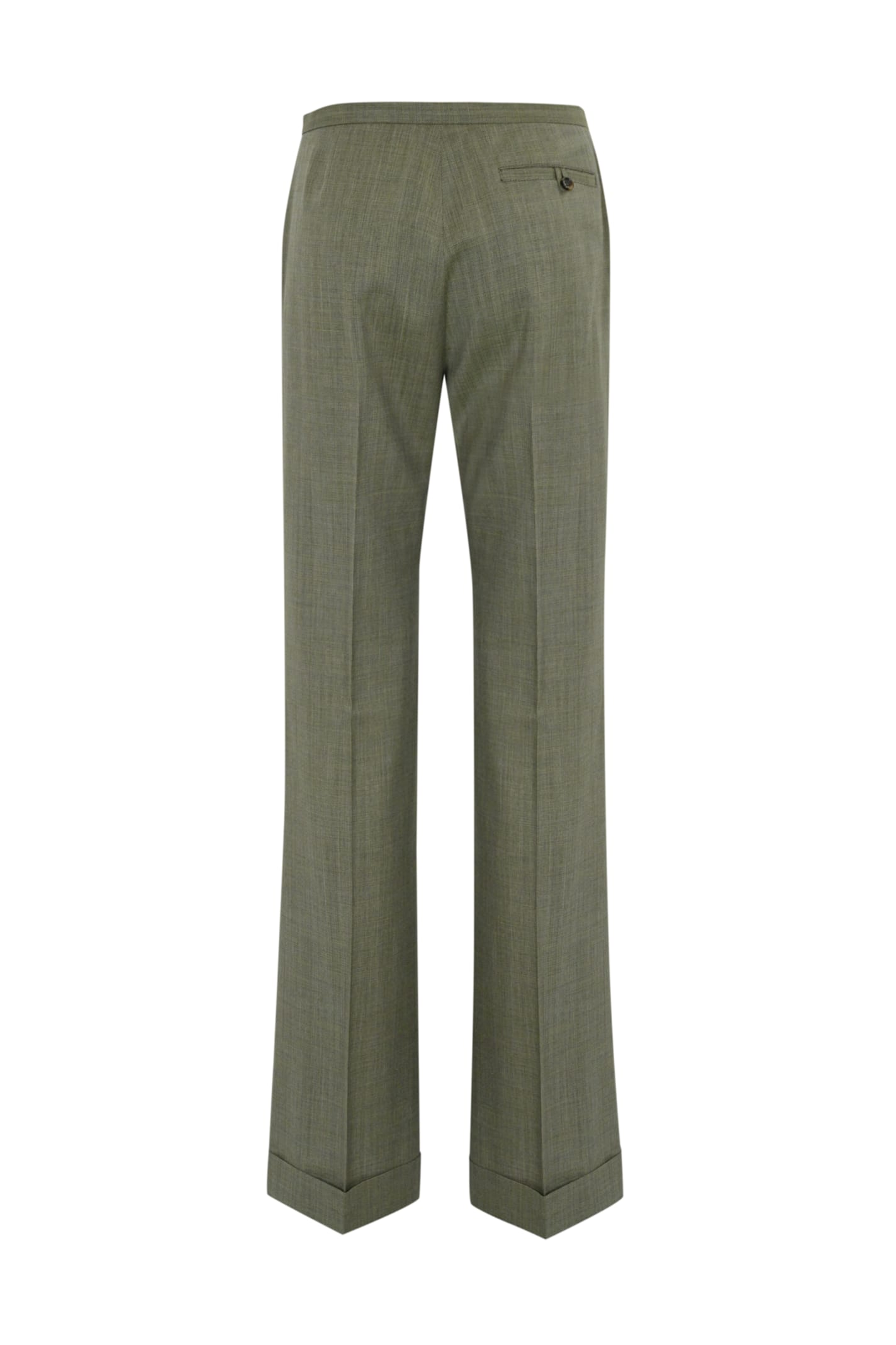 Philosophy Di Lorenzo Serafini Palazzo Trousers In Fresh Wool And Linen In Verde