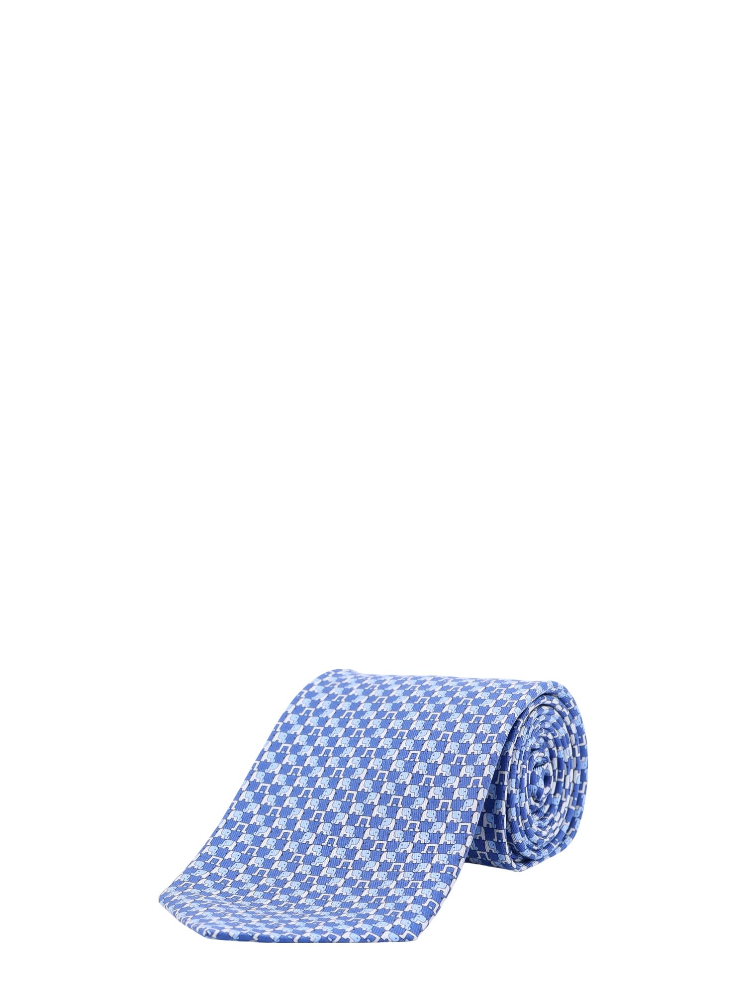 Shop Ferragamo Tie In Blue