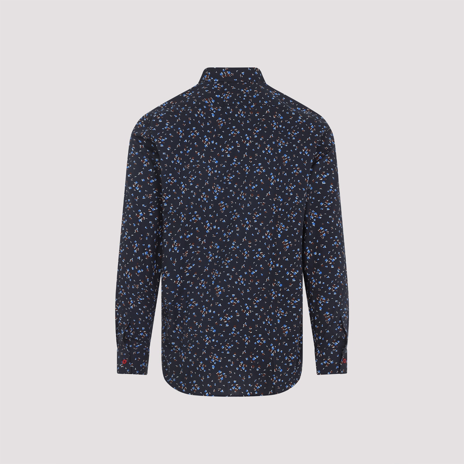 Paul Smith Men's Regular Fit Shirt With All-over Print In Blue