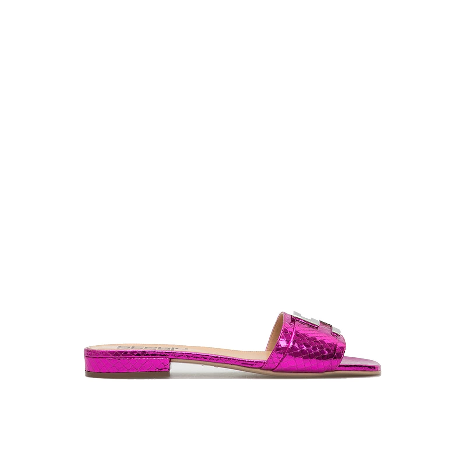 SERGIO ROSSI LEATHER FLAT SANDALS 