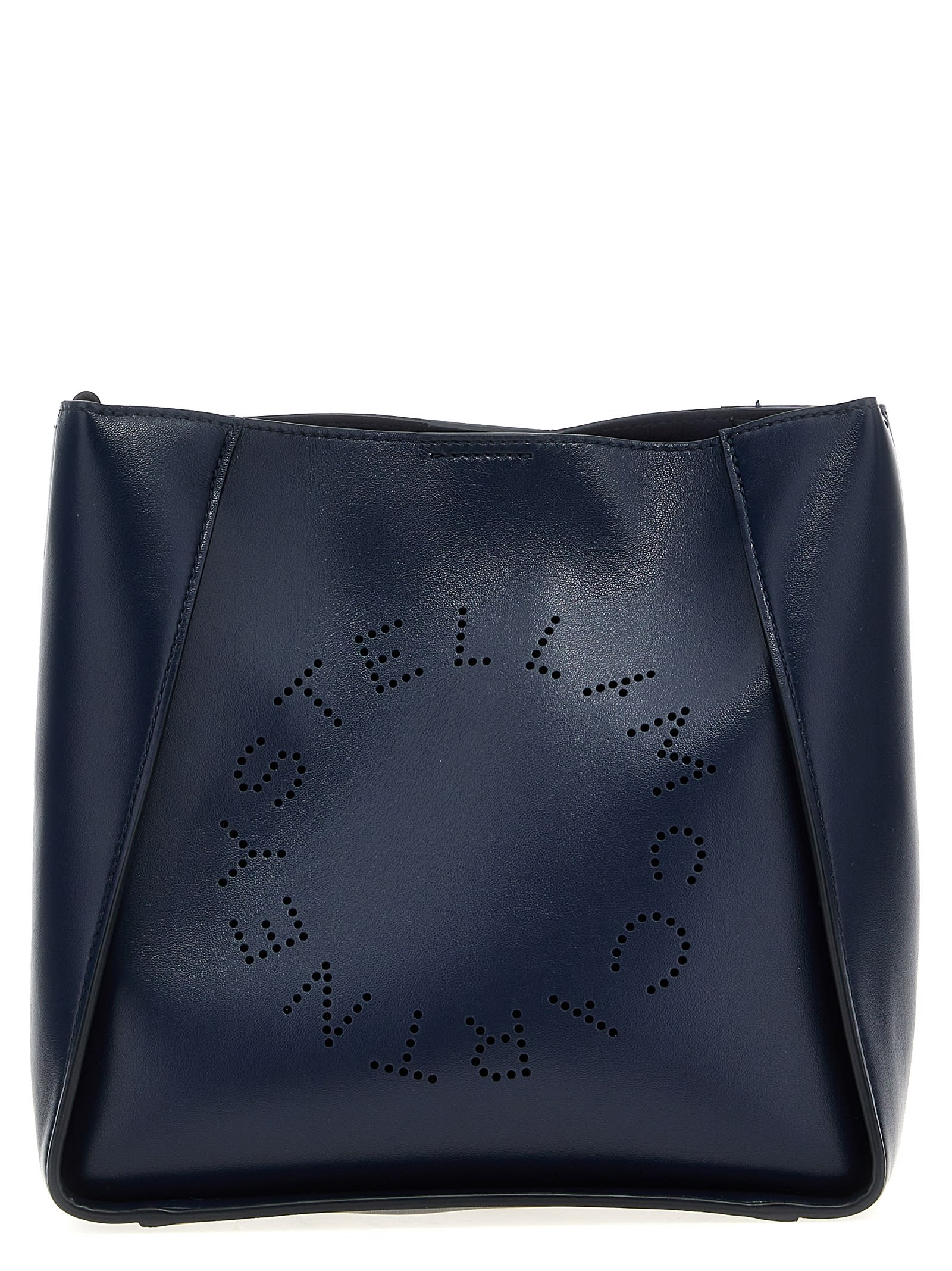 Shop Stella Mccartney Logo Shoulder Strap In Blue