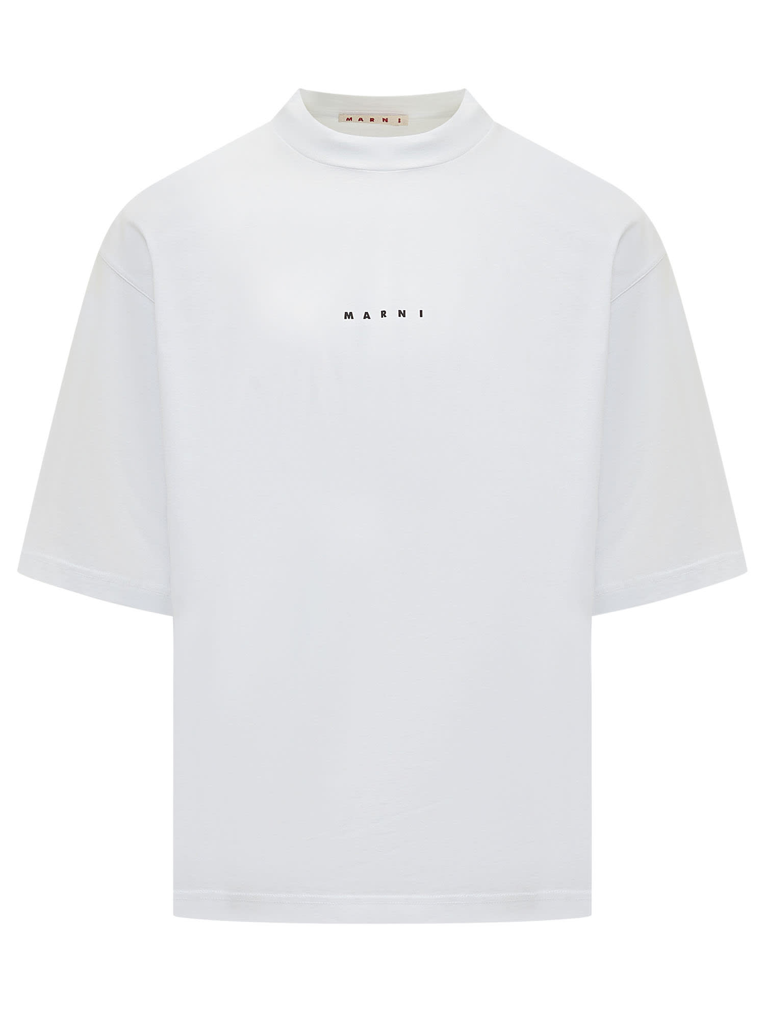 Shop Marni T-shirt In Lily White