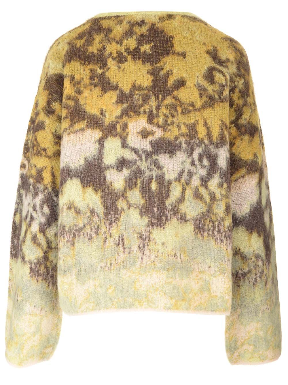 Shop Forte Forte Bloom Mist Alpaca Sweater In Multicolor