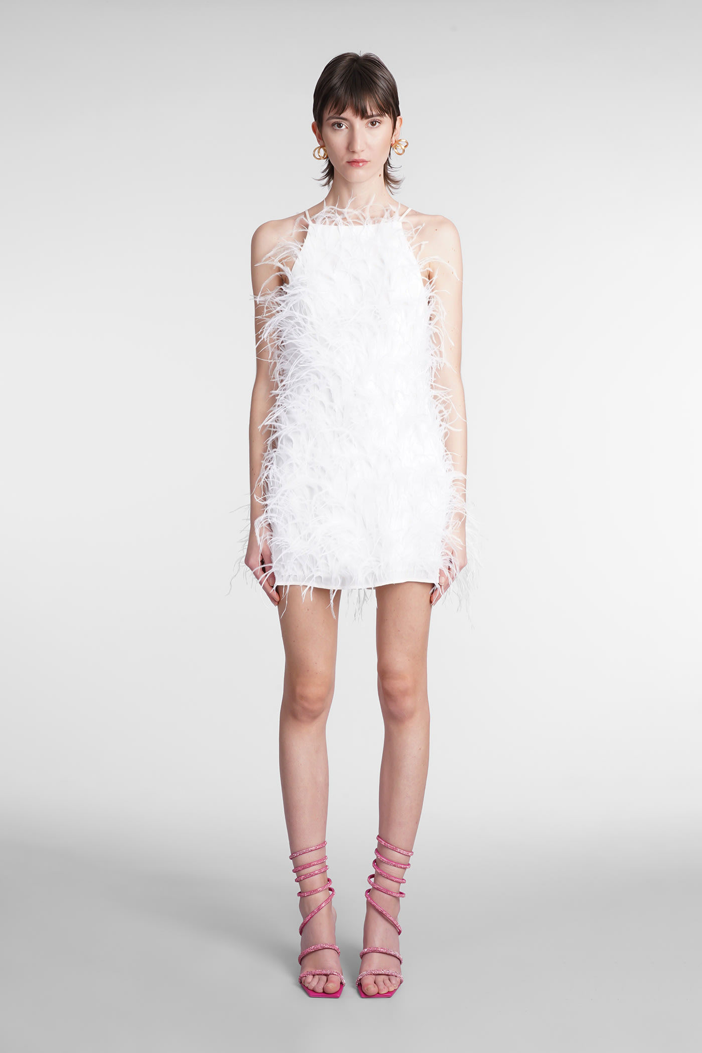 Shop Cult Gaia Shannon Dress In White Viscose In Neutro