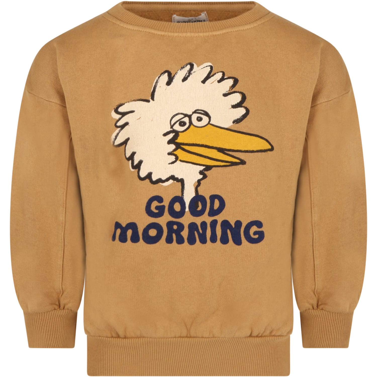 Bobo Choses Brown Sweatshirt For Kids With Bird