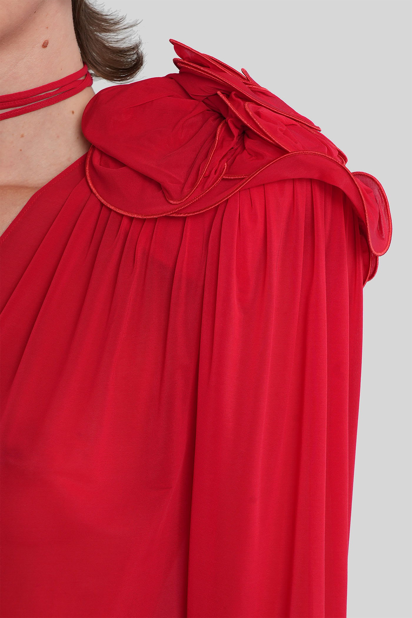 Magda Butrym Blouse 03 Blouse In Viola Polyamide Polyester In Red