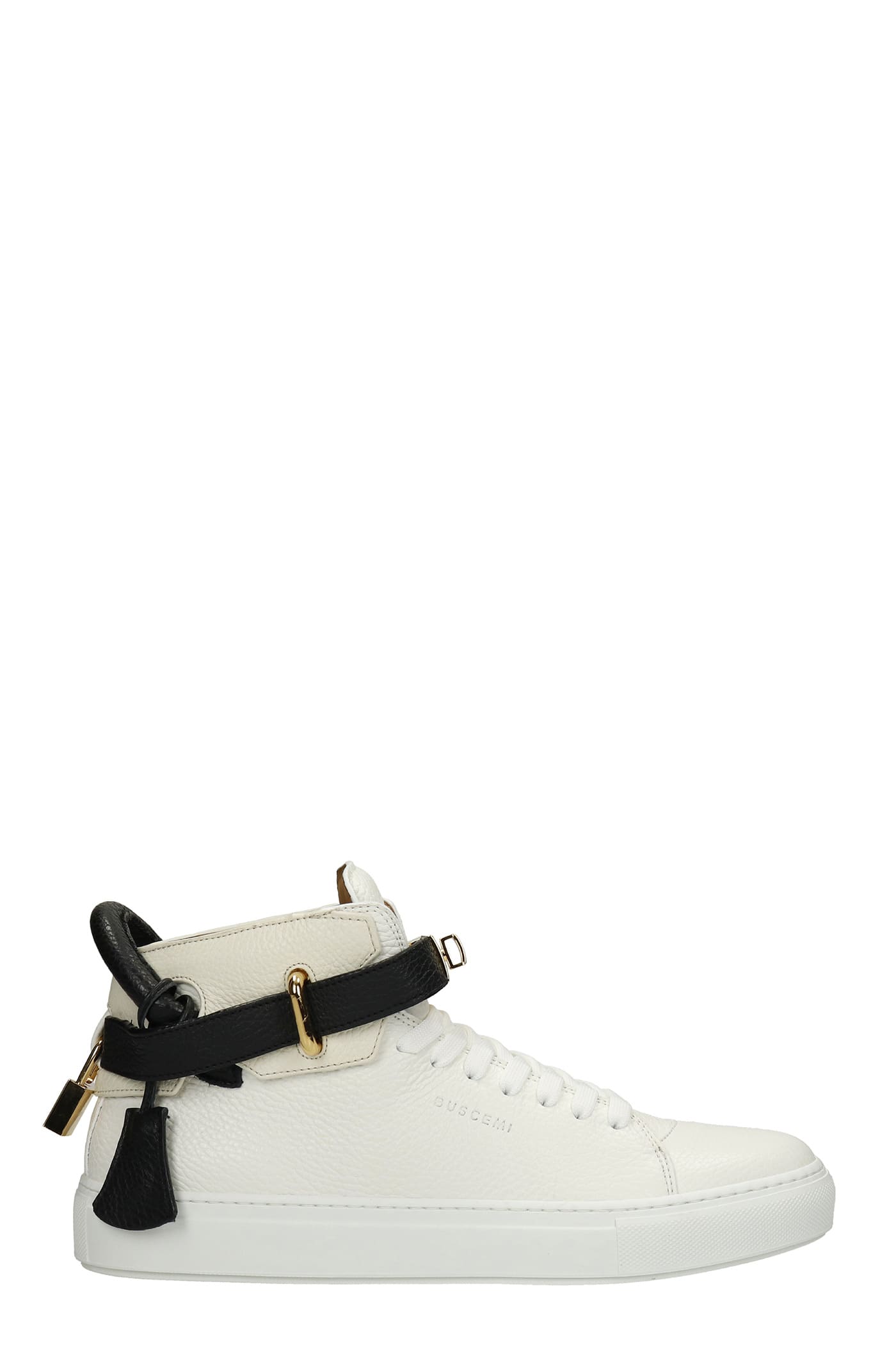 BUSCEMI BUSCEMI 100MM SNEAKERS IN WHITE LEATHER,BCW21702678