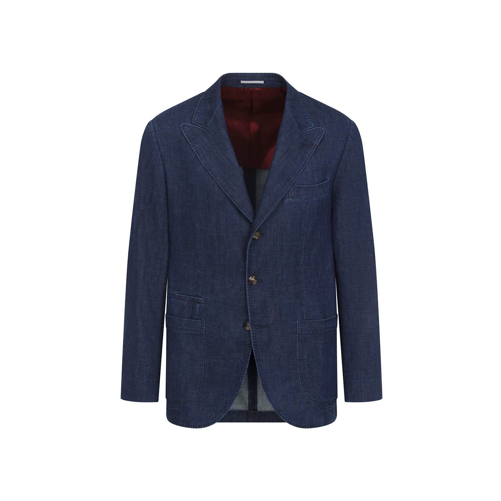 Brunello Cucinelli Single-breasted Denim Blazer In Blue