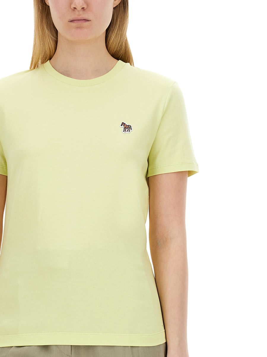 Shop Ps By Paul Smith T-shirt With Logo Patch In Yellow