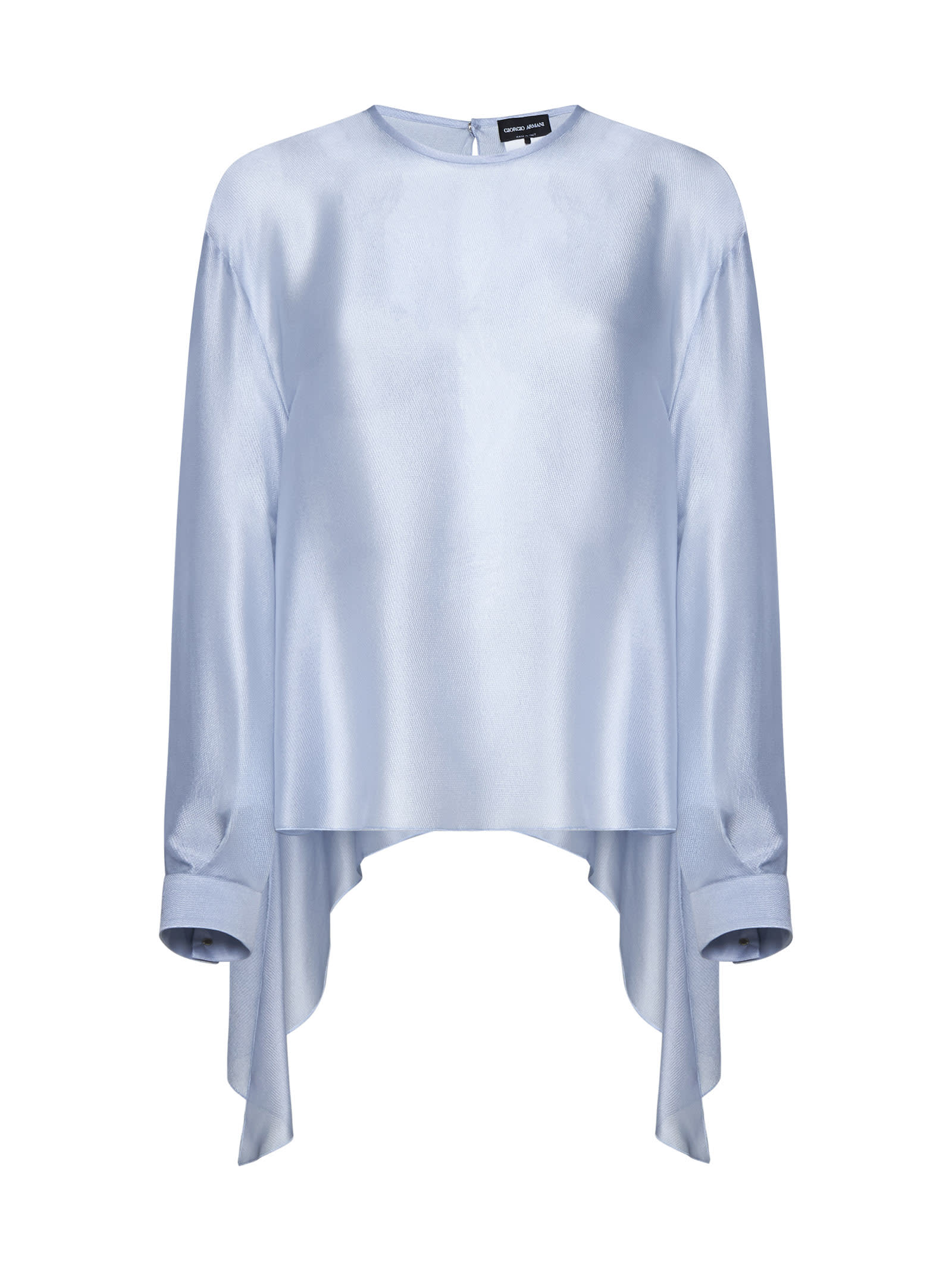 Shop Giorgio Armani Shirt In Clear Blue