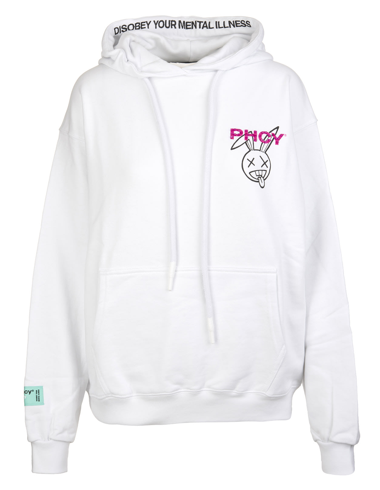 Pharmacy Industry Woman White Hoodie With Back Maxi Logo
