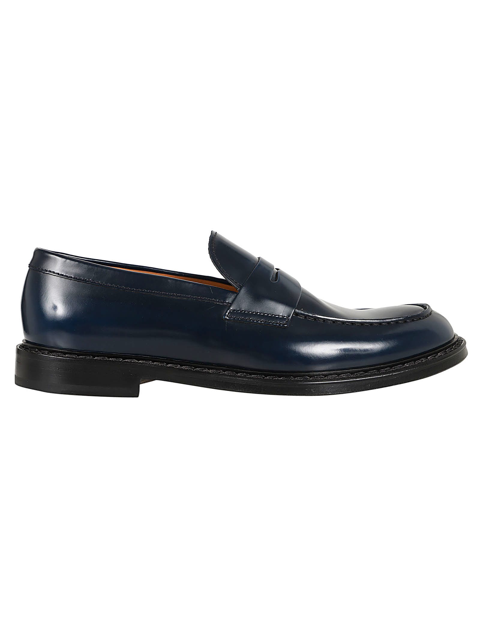 Shop Doucal's Penny Moc In Goose Nero