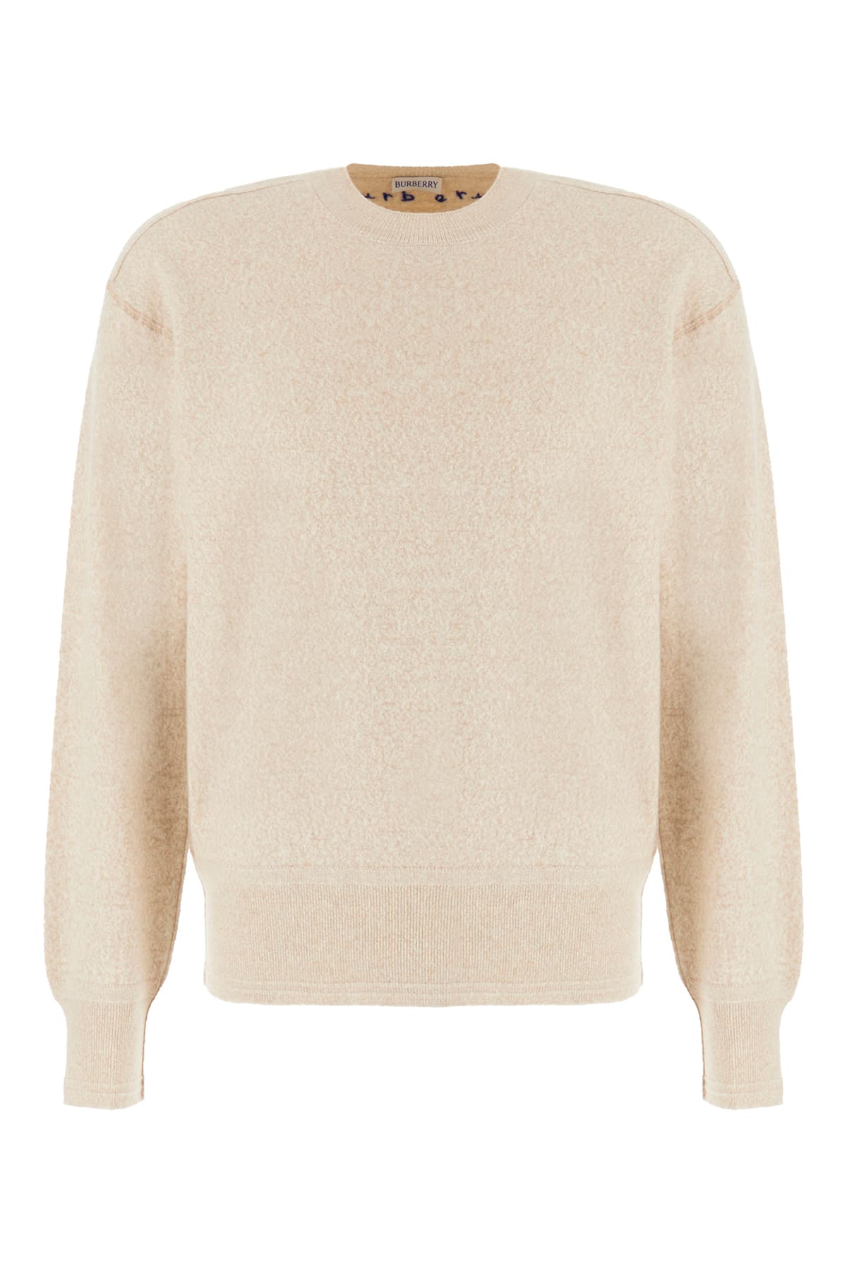 Shop Burberry Sand Wool Sweater In Wheat