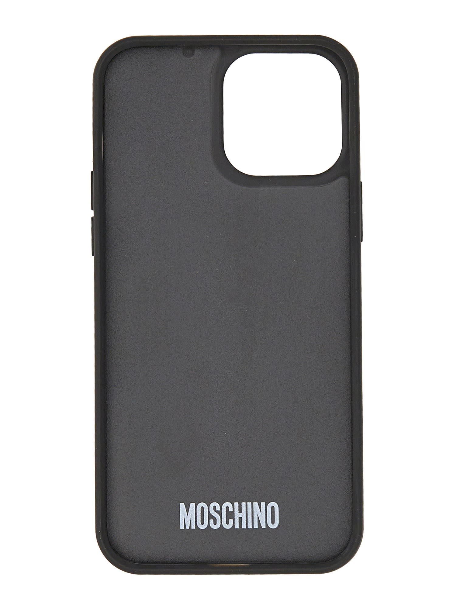 Shop Moschino Cover Per Iphone 13 Pro Max In Black