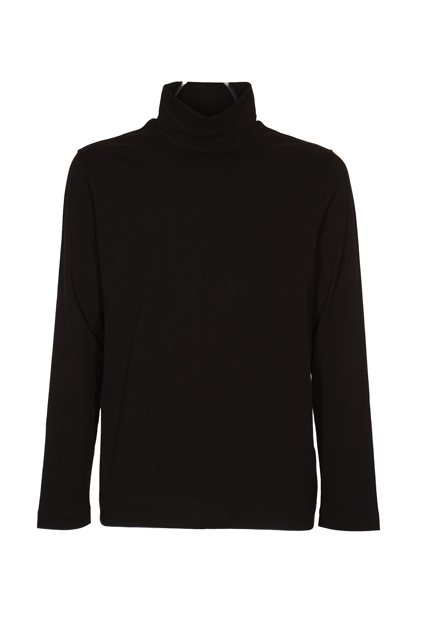 Roll Neck Plain Long-sleeved Top