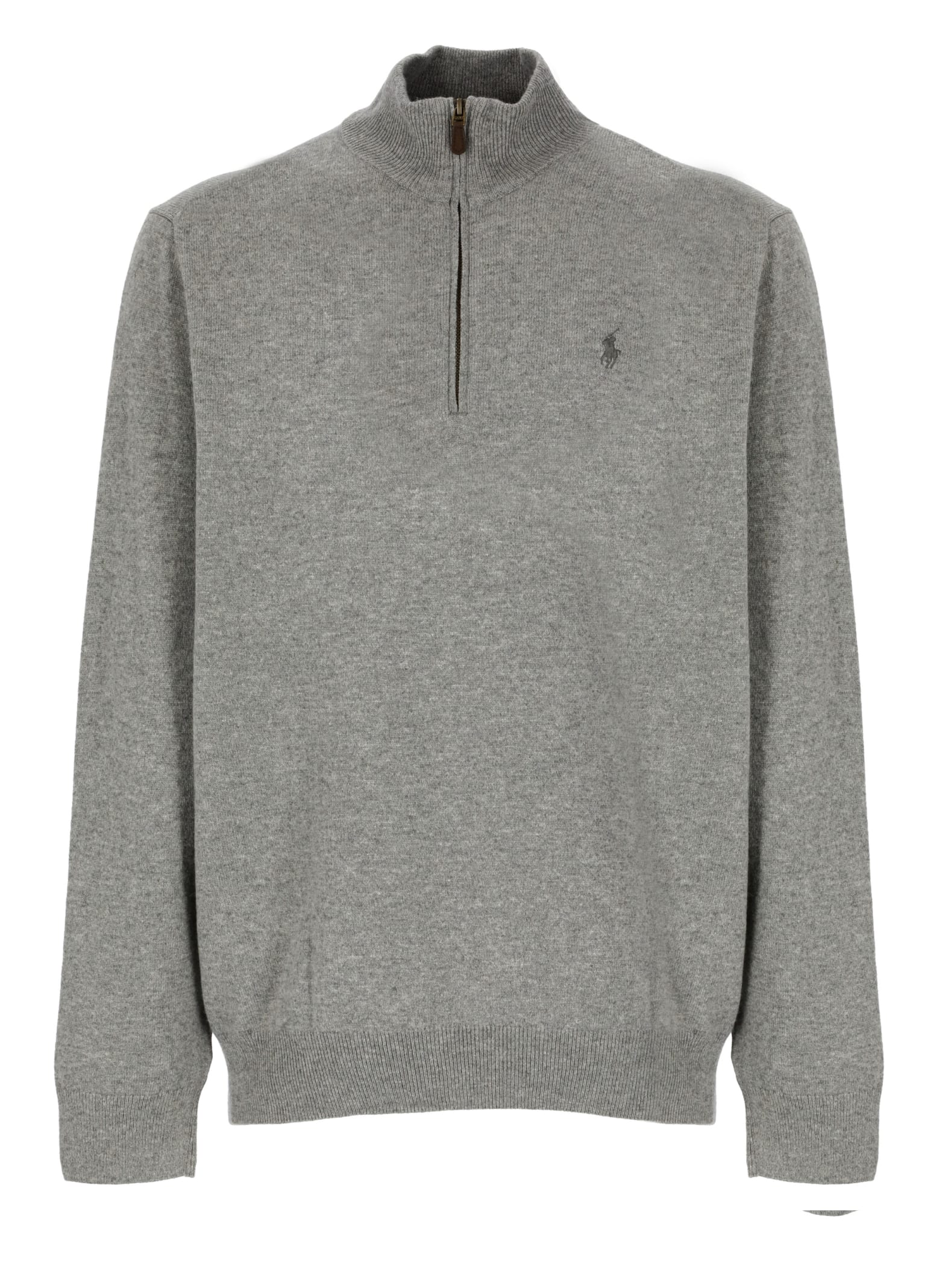 Shop Ralph Lauren Sweater With Pony In Grey