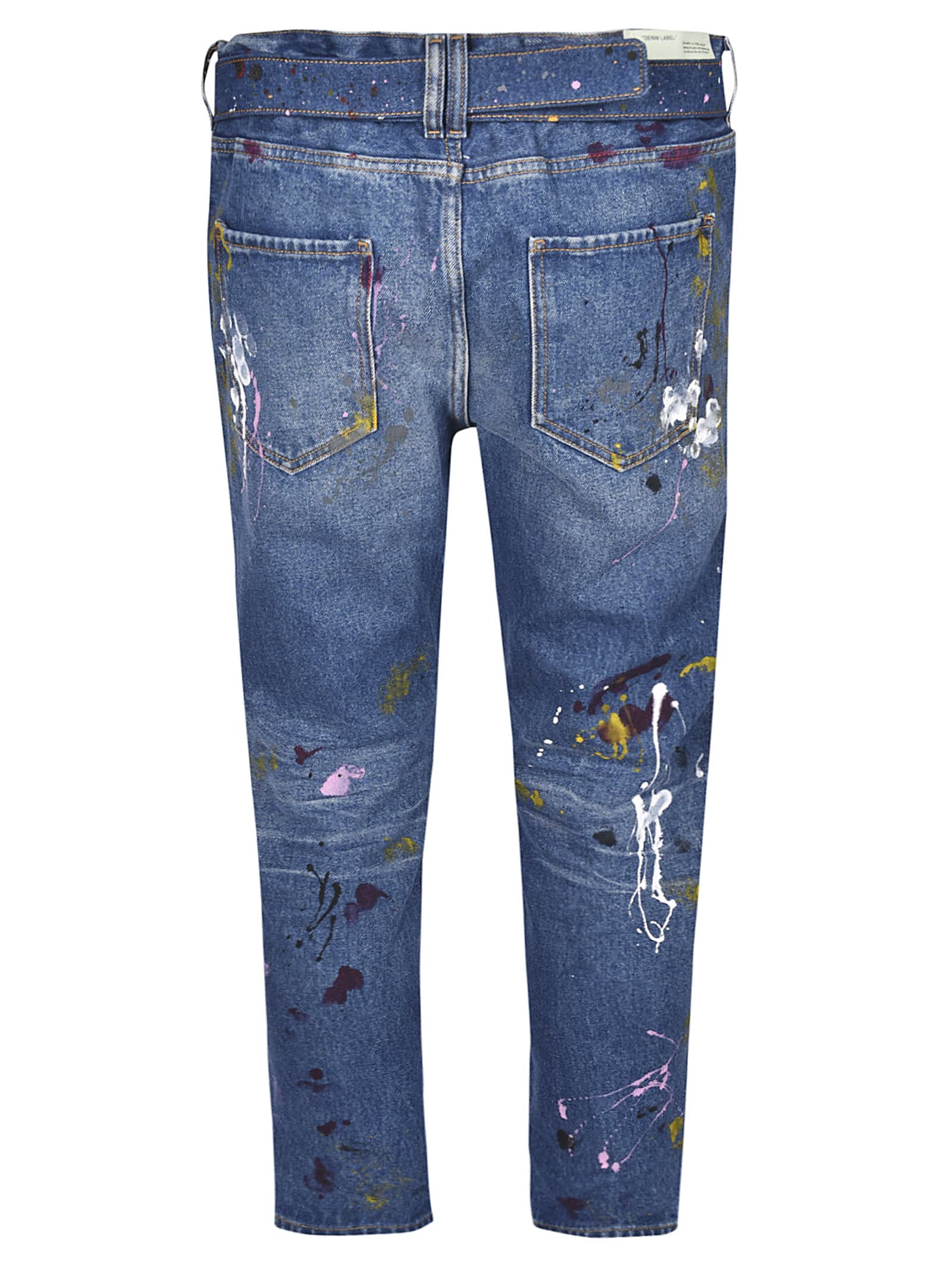 Off-White Off-White Paint Splatter Jeans - Blu - 10819277 | italist