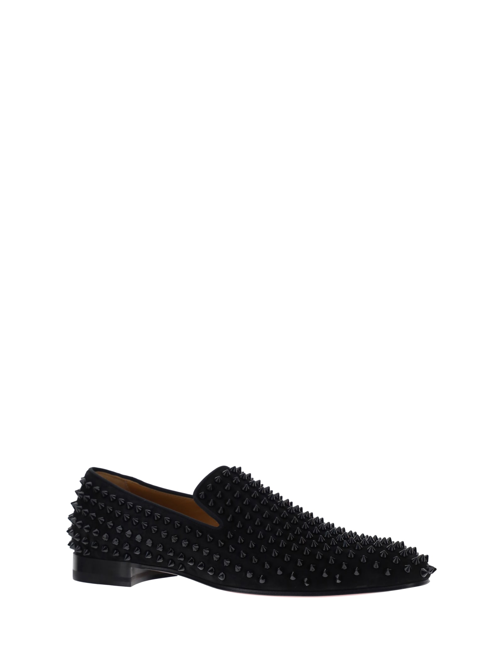 Shop Christian Louboutin Dandelion Loafers In Black/black