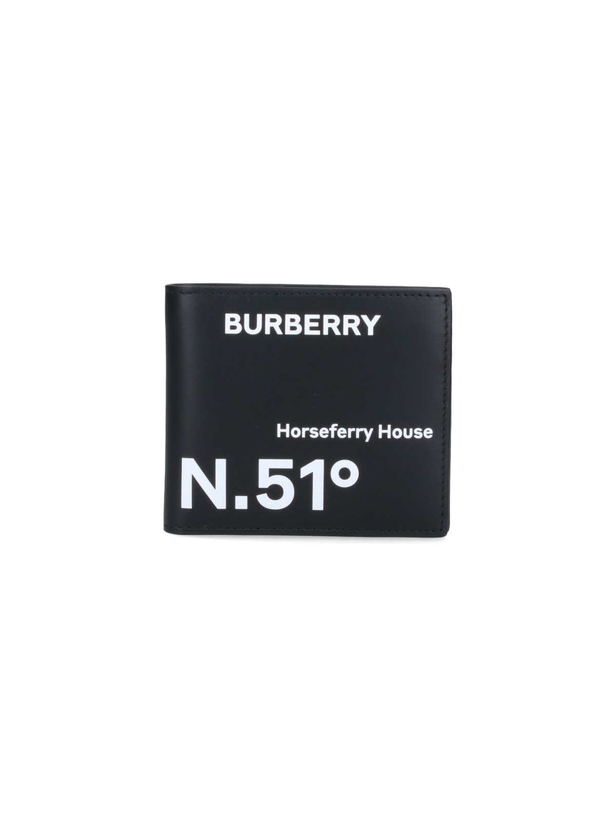 Shop Burberry Bi-fold Logo Wallet In Black