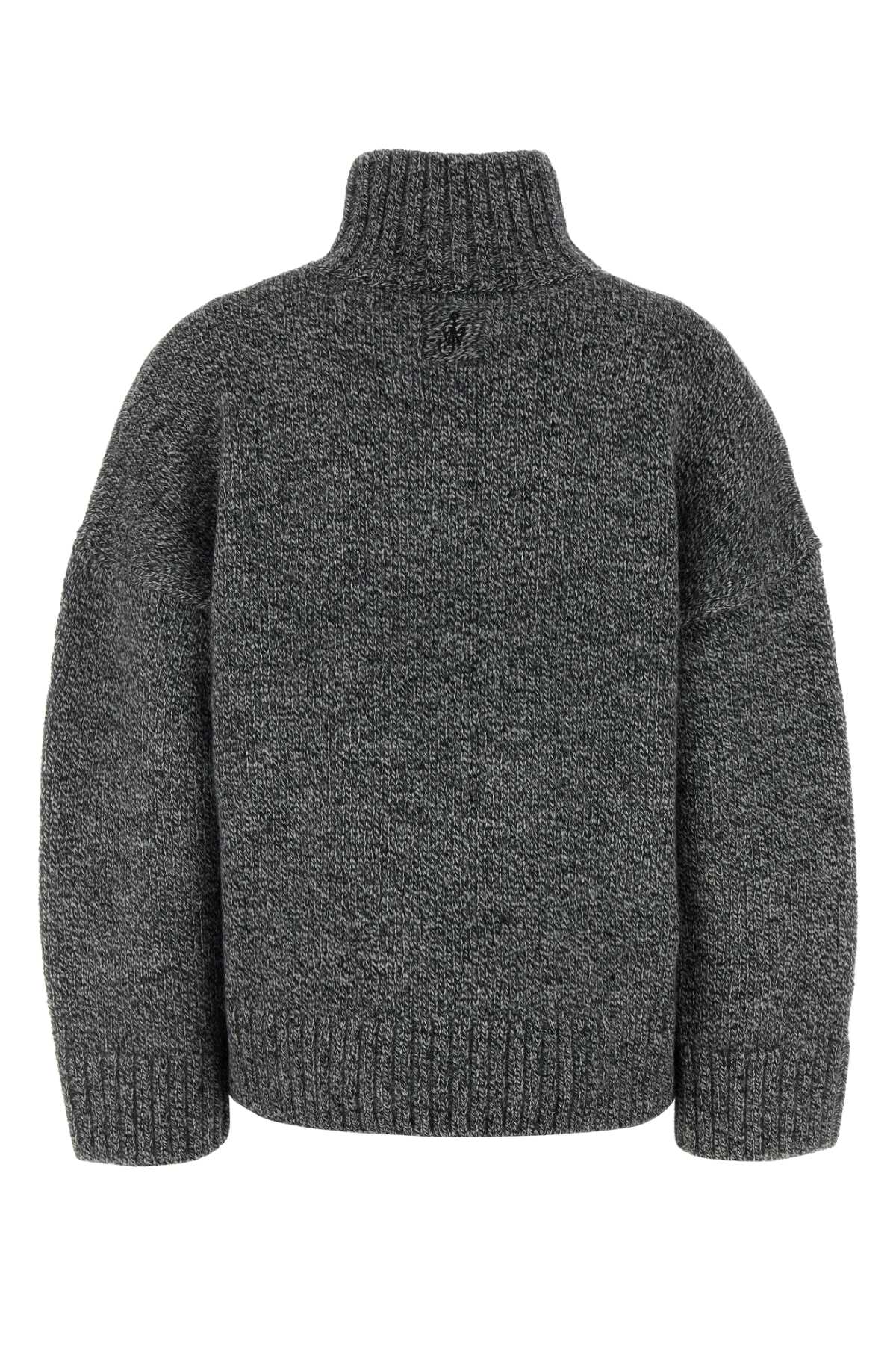Jw Anderson J. W. Anderson Leather Patch Pocket Jumper In Gray