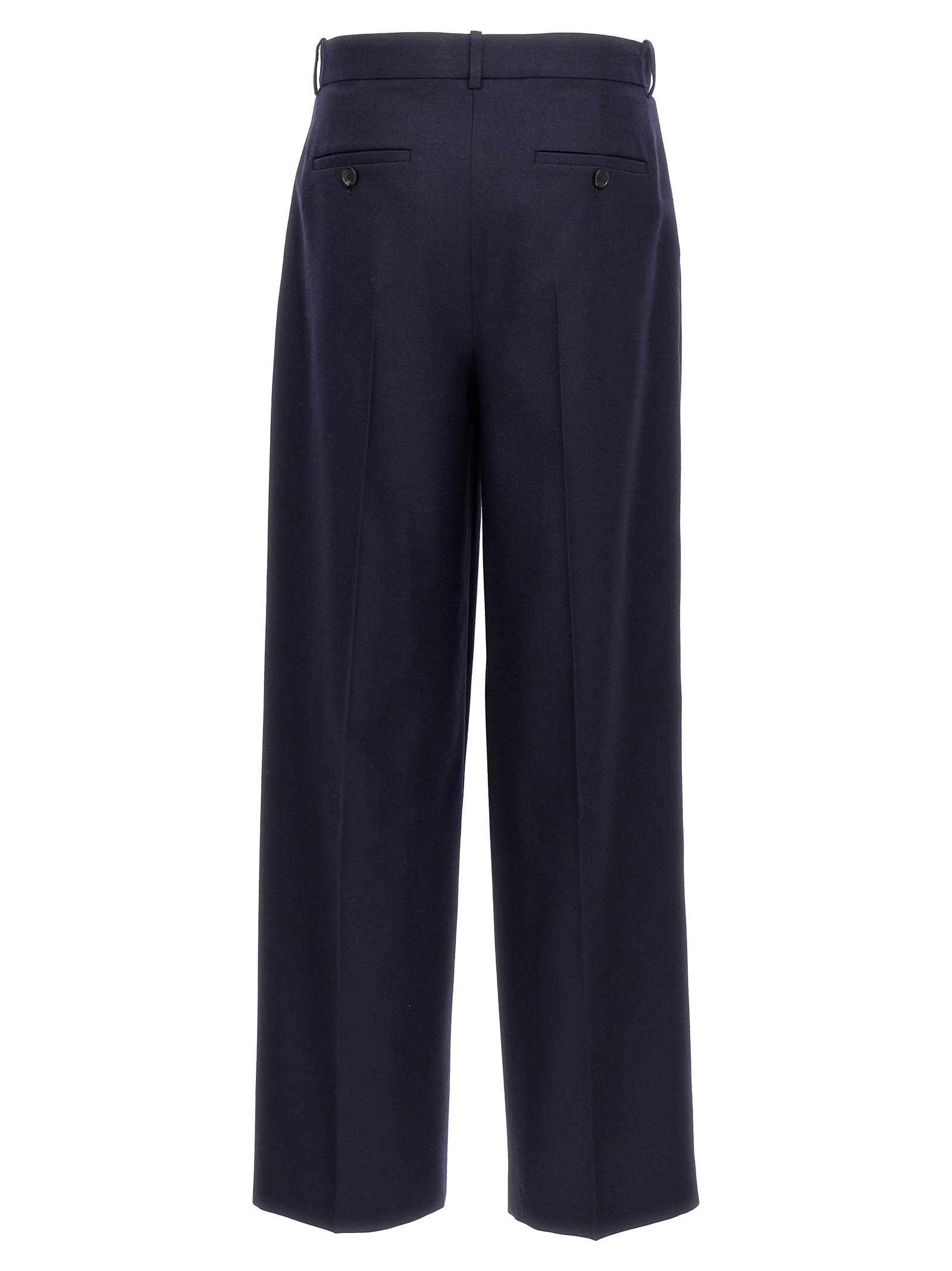 Shop Loewe Flannel Pants In Blue