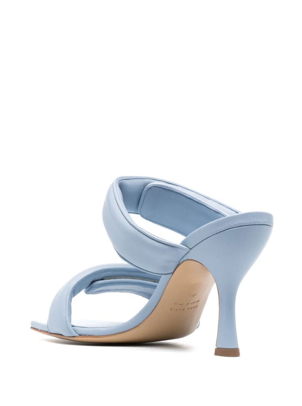 Shop Gia Borghini Light-blue Perni X Pernille Sandals In Leather Woman