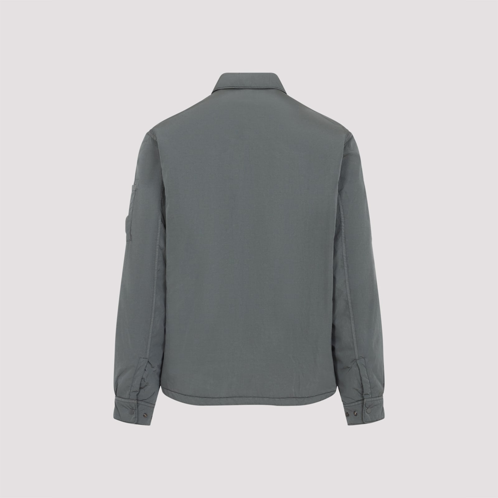 C.p. Company Chrome-r Padded Grey Polyamide Overshirt In Gray