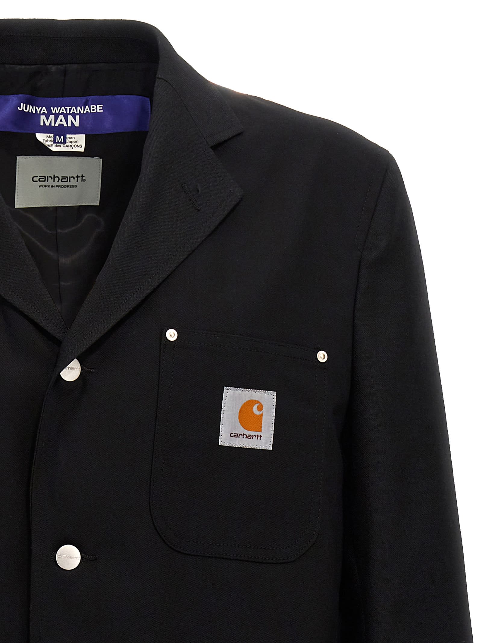 Shop Junya Watanabe X Carhartt Wip Single-breasted Blazer In Black