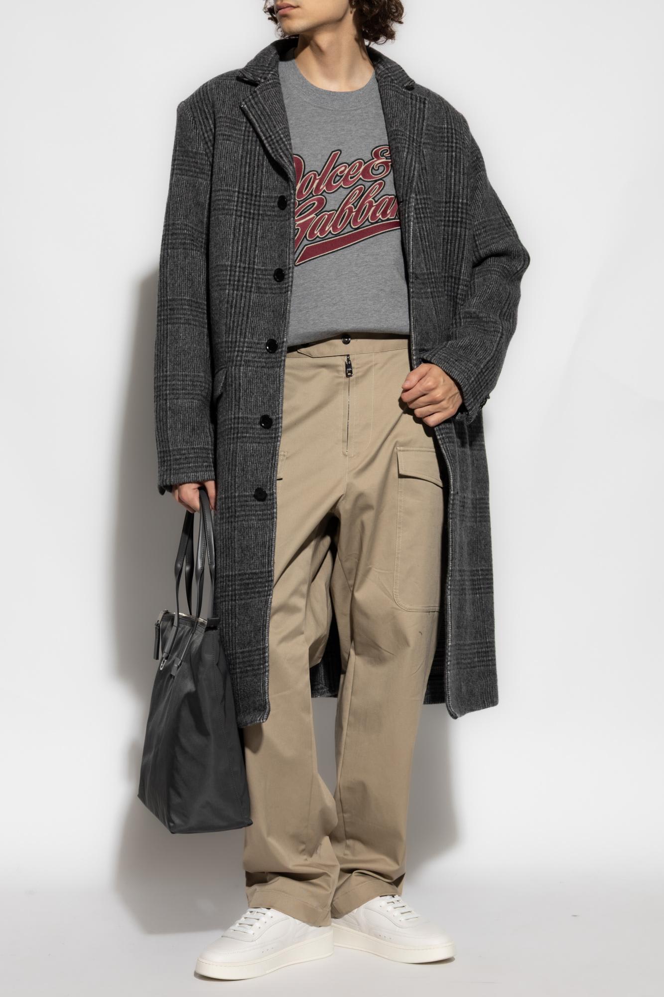 Dolce & Gabbana Jersey With Embroidery In Gray