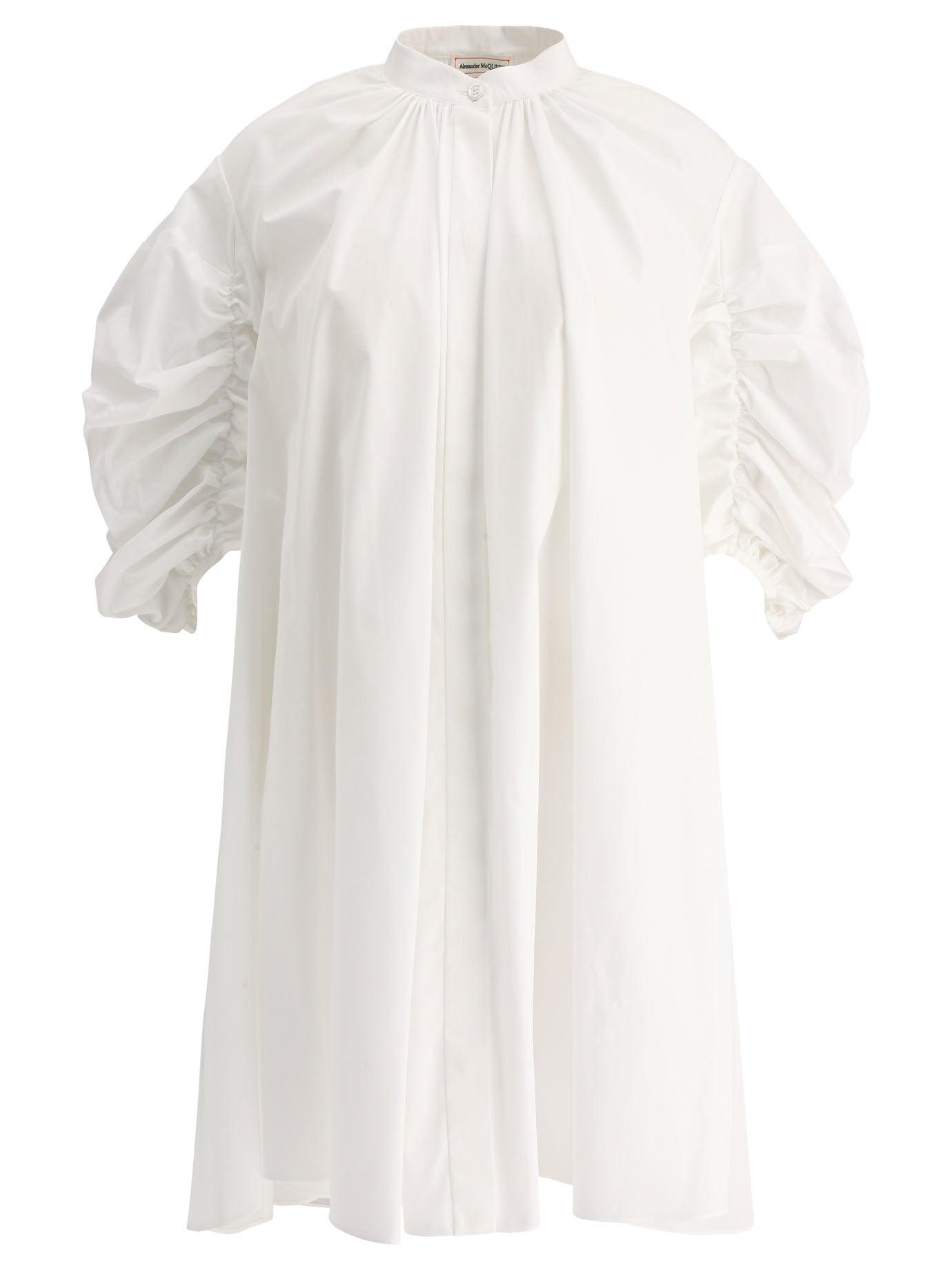 Alexander McQueen Puff-sleeved Mini Shirt Dress