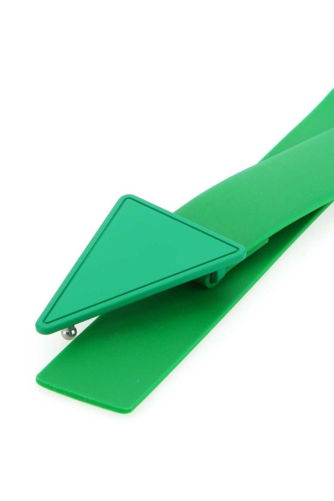 Shop Bottega Veneta Triangle Patched Belt In Green