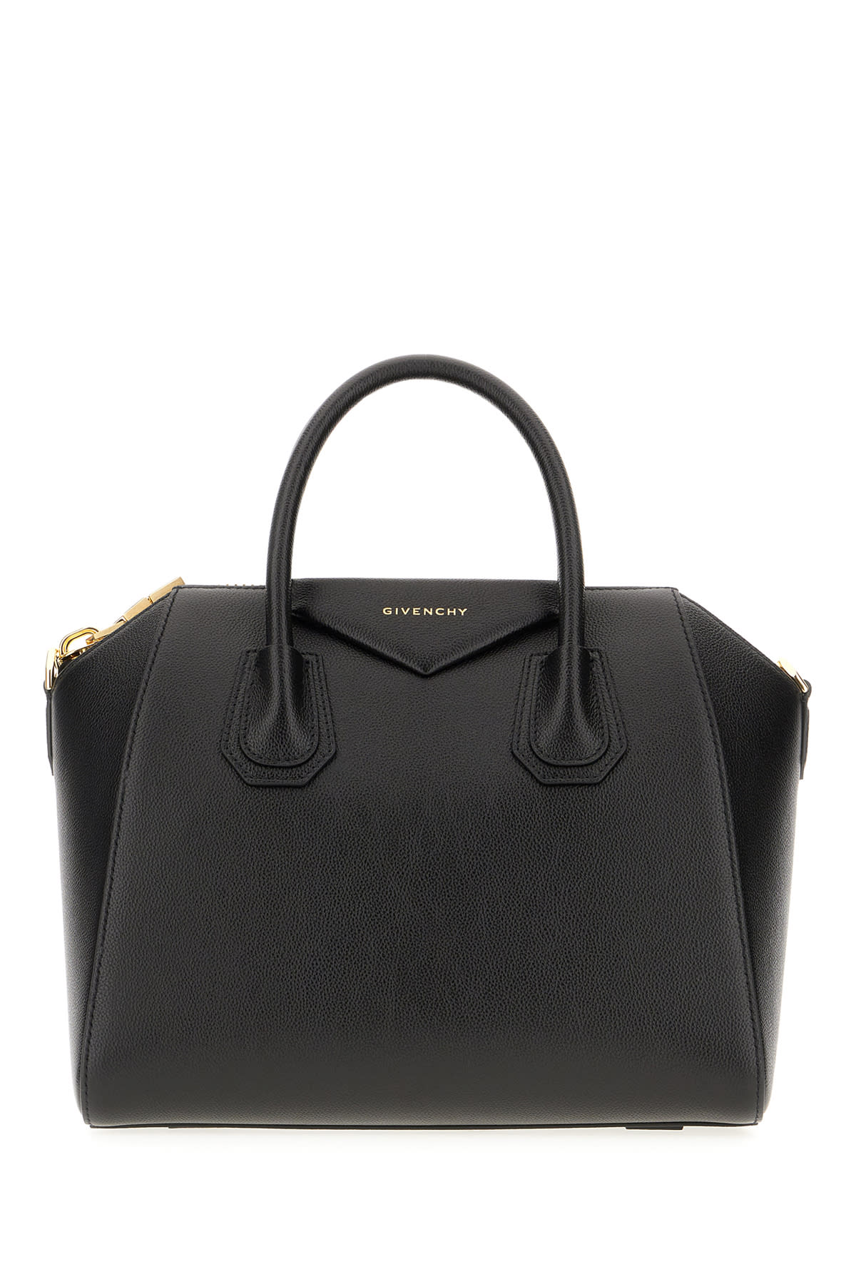 Shop Givenchy Black Leather Small Antigona Handbag