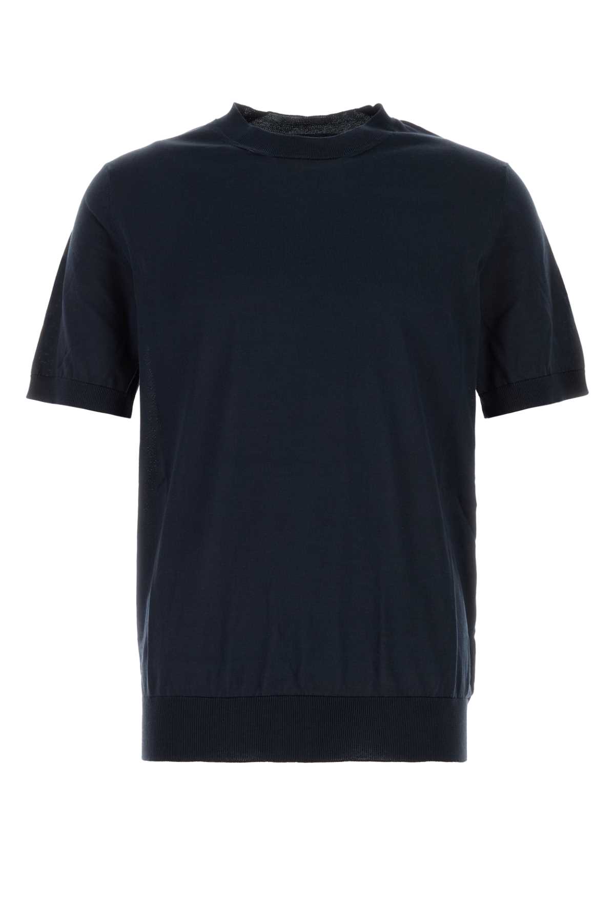 Prada Short-sleeved Crewneck Jumper In Blue