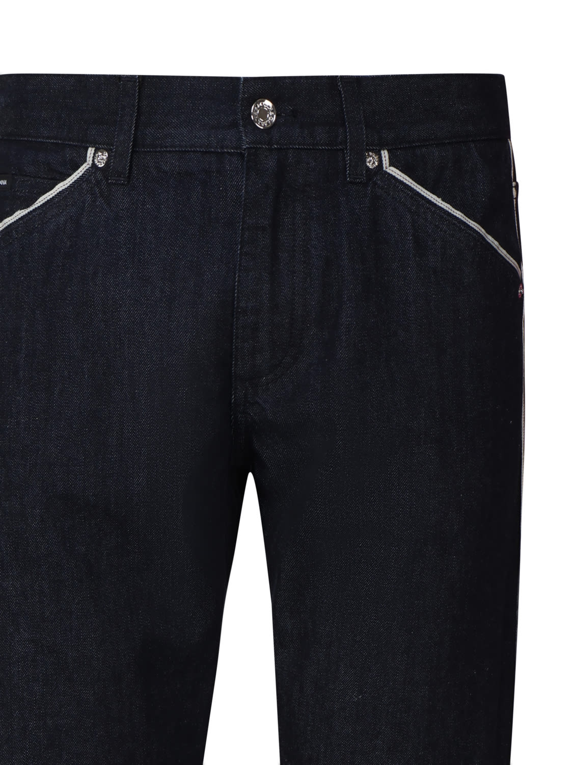 Shop Dolce & Gabbana Five-pocket Selvedge Denim Jeans In Blue