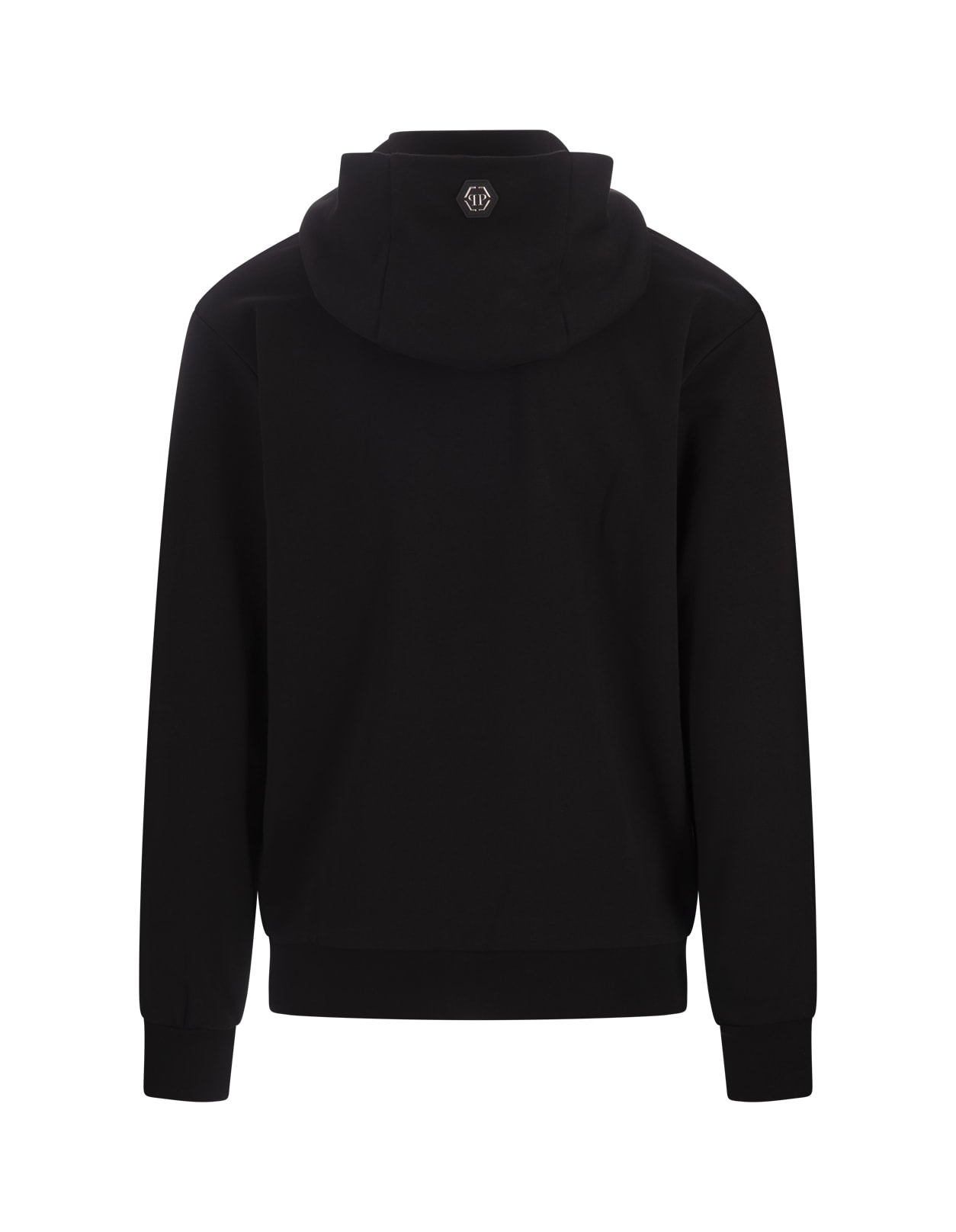 Shop Philipp Plein Black Skull Hoodie