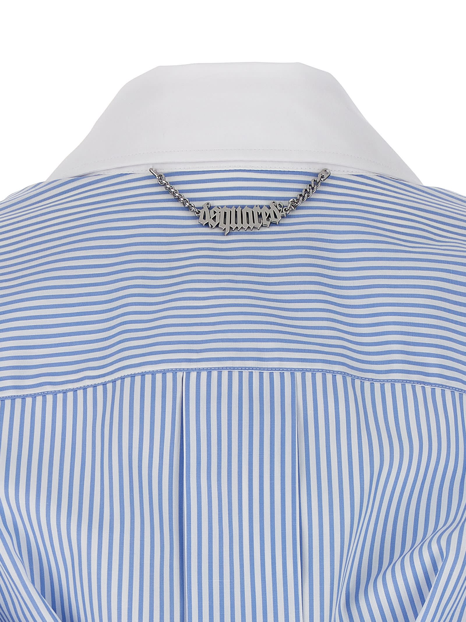 Shop Dsquared2 Shrug Shirt In Blue/white