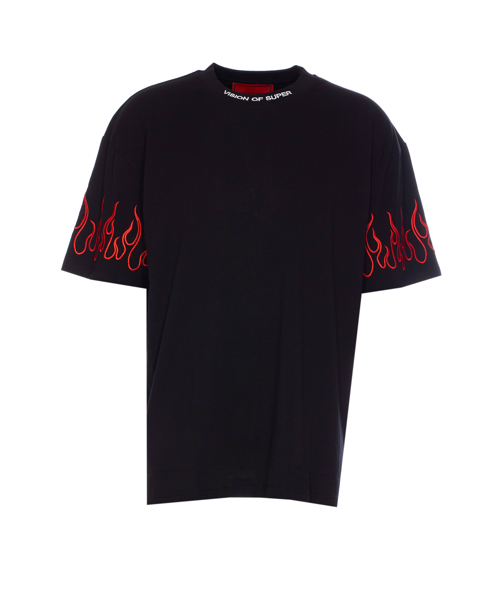 Embroidered Flames T-shirt