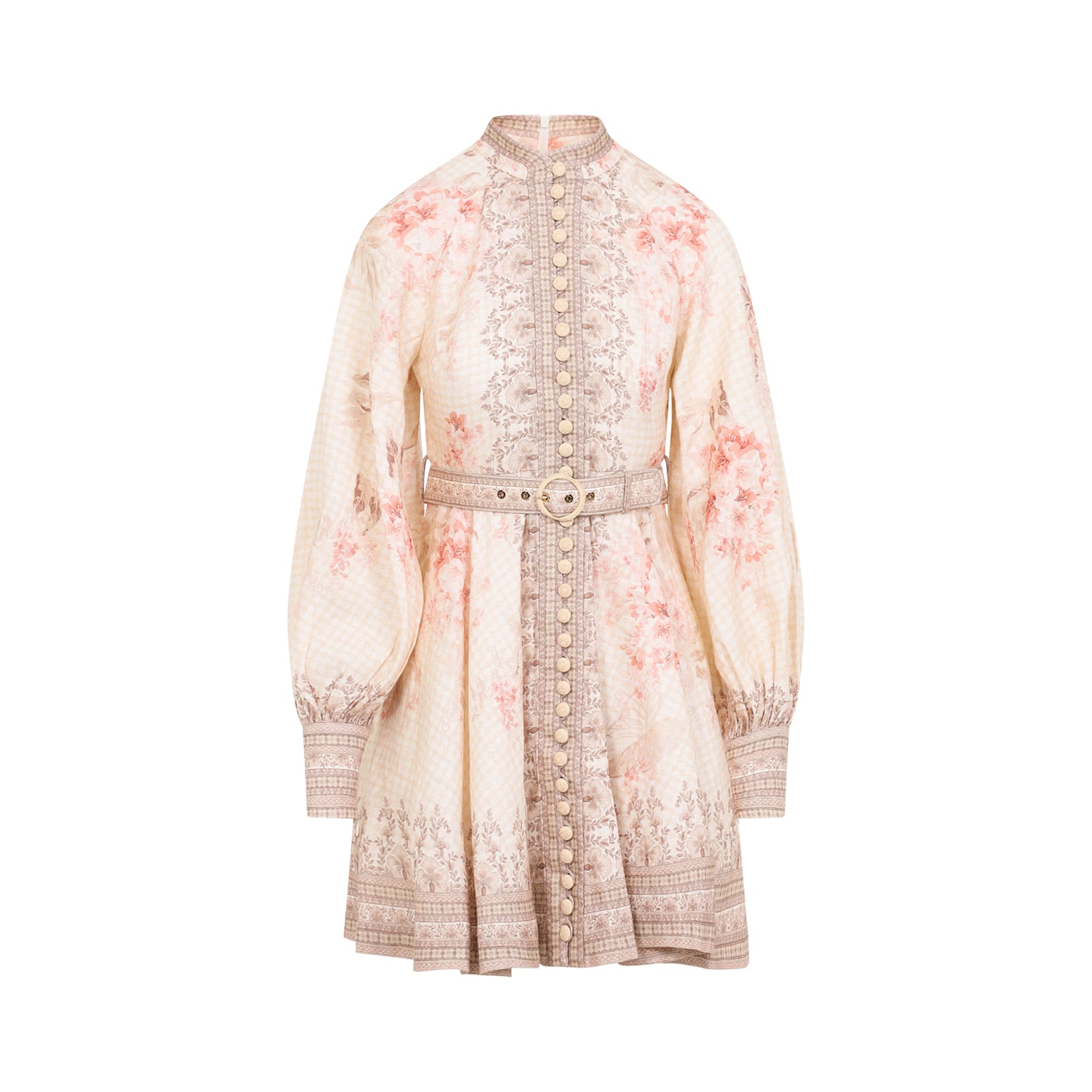 ZIMMERMANN ILLUMINATE BUTTONED MINI DRESS