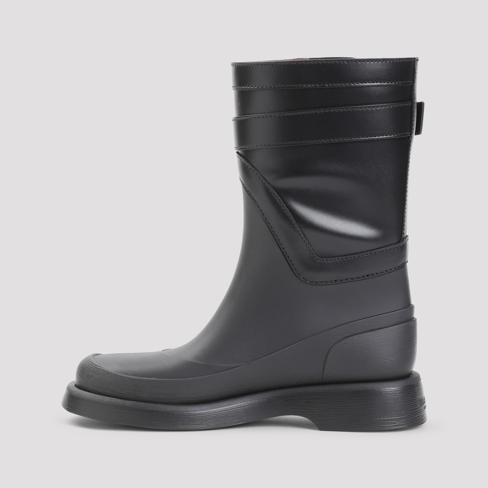 Shop Valentino Vlogo The Bold Edition Rain Boots In No Nero