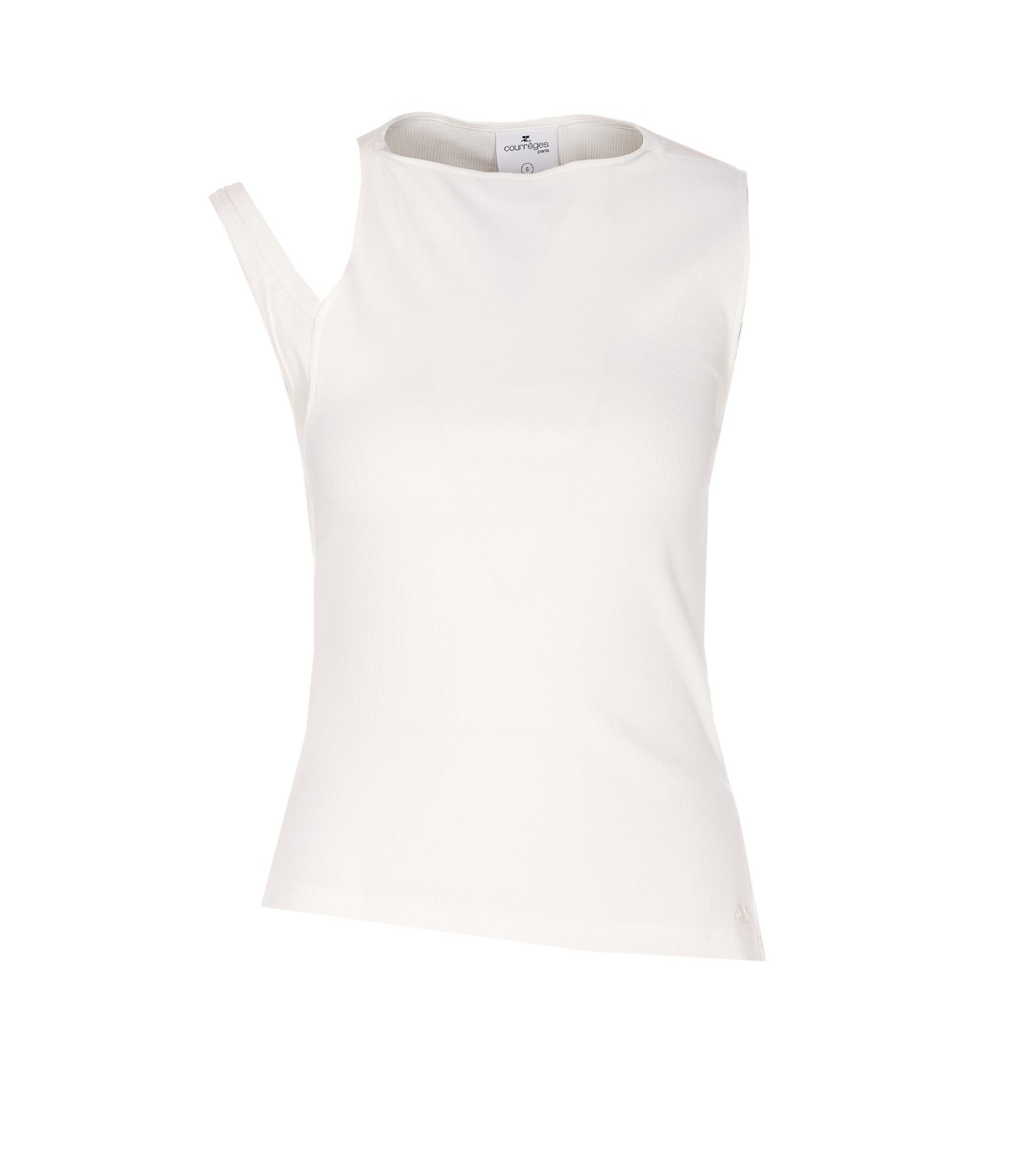 Courrèges Courreges White Cotton Tank Top Women In White