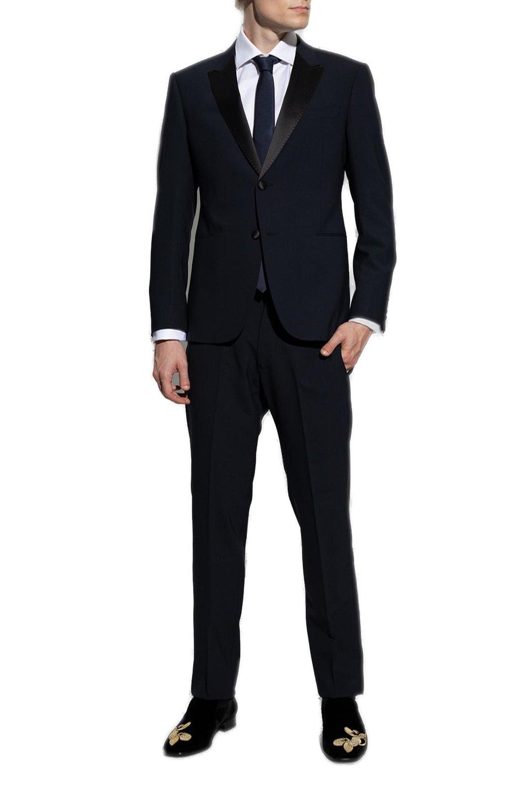 Shop Emporio Armani Peak-lapels Single-breasted Suit