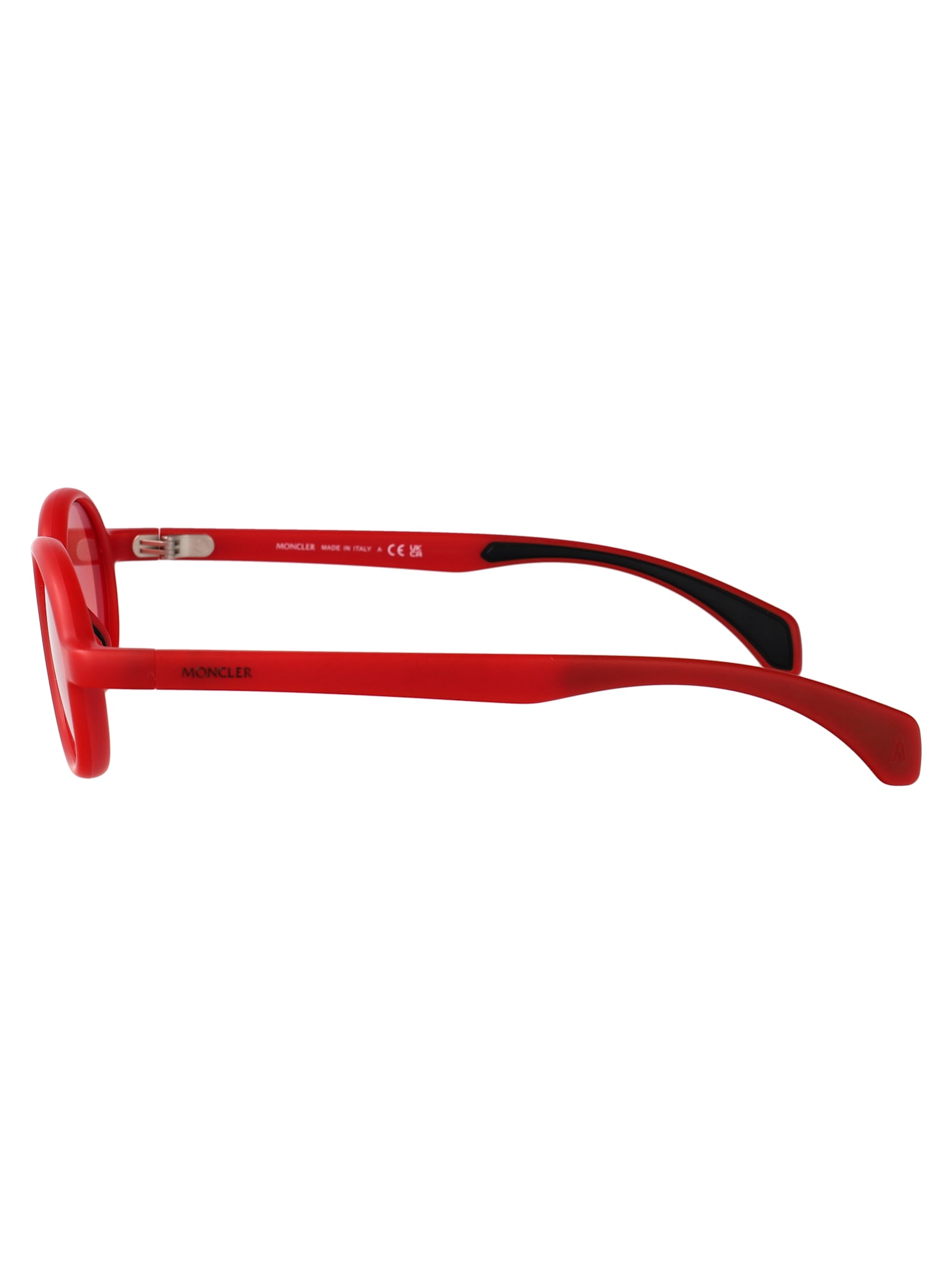 Moncler Caprice Round-frame Sunglasses In Red