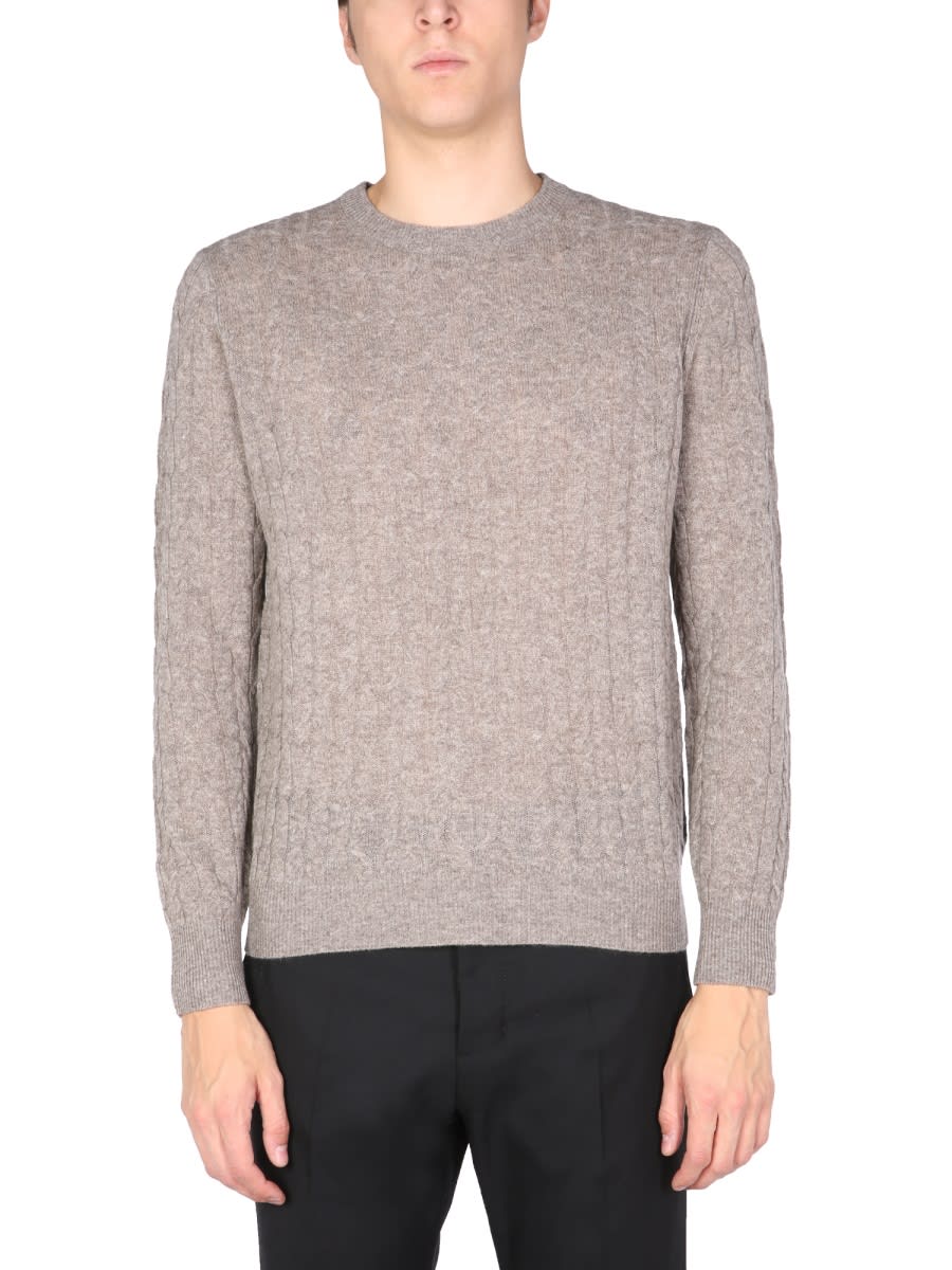 Shop Ballantyne Crew Neck Sweater In Grey