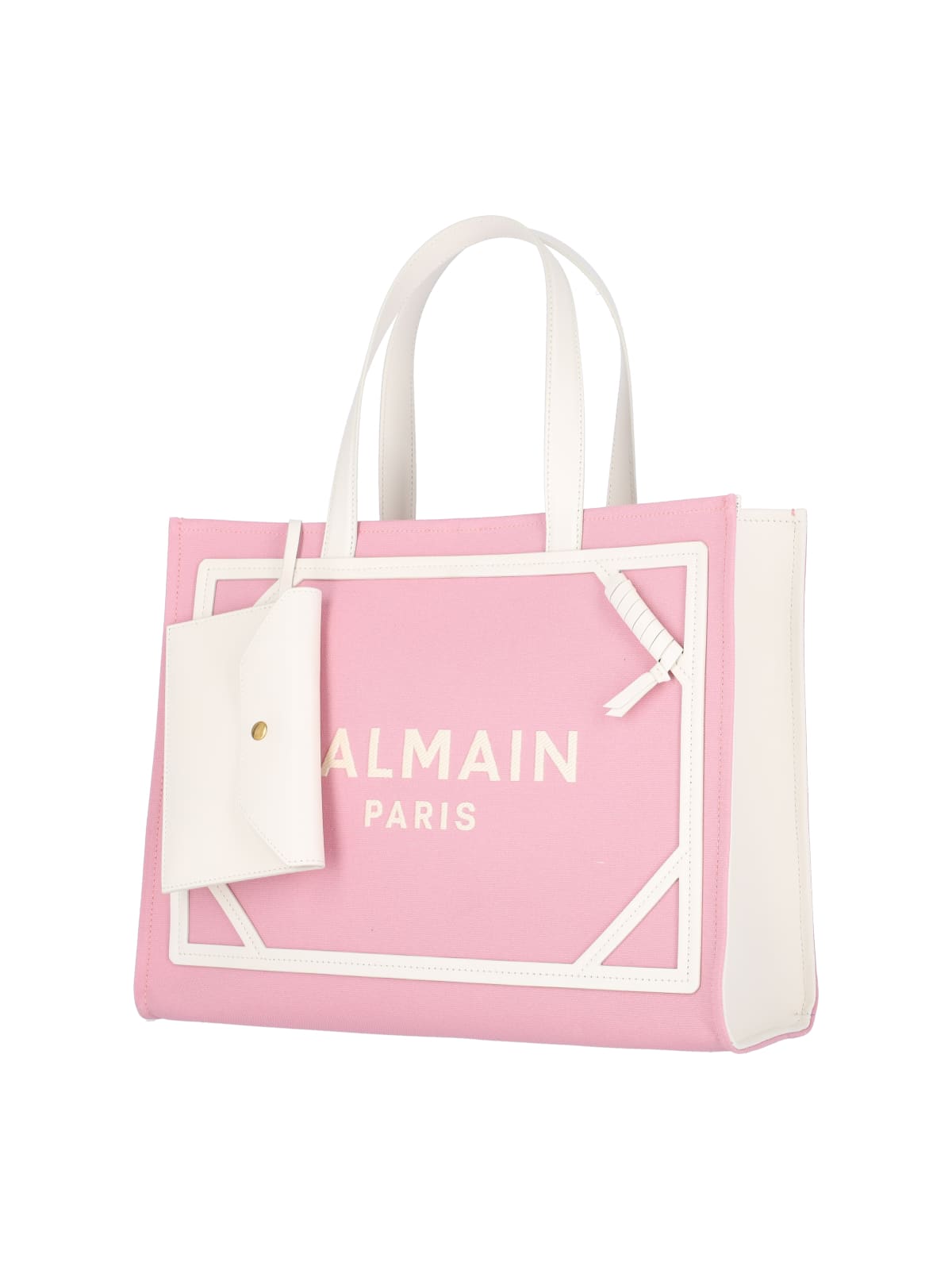 Shop Balmain B-army Tote Bag In Pink