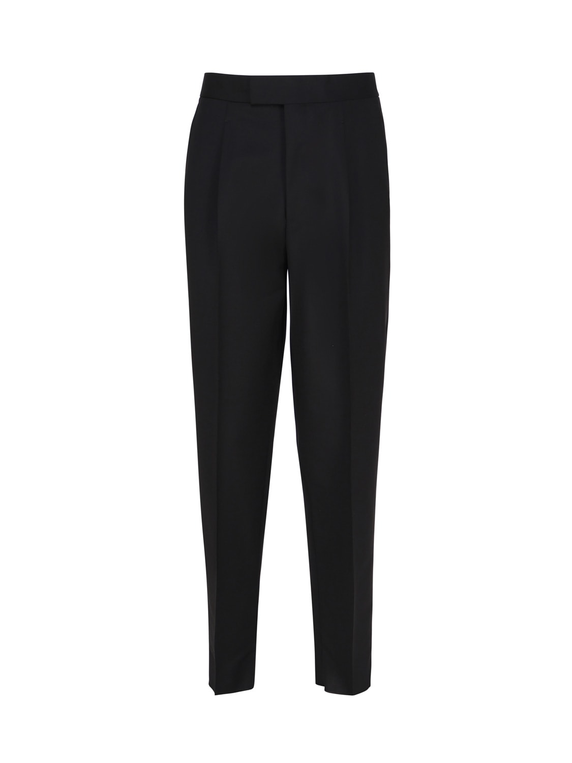 Shop Ermenegildo Zegna Straight Tailored Trousers In Black