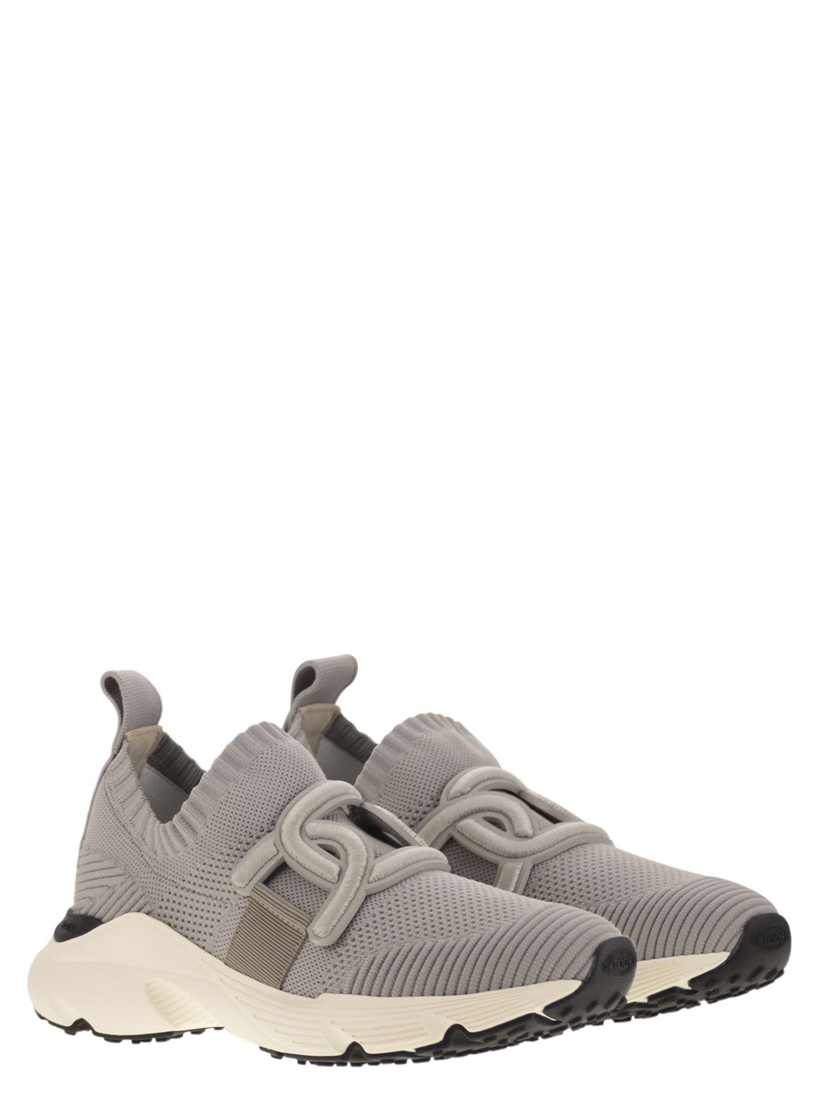Tod's Kate Sneakers In Technical Fabric In Grey