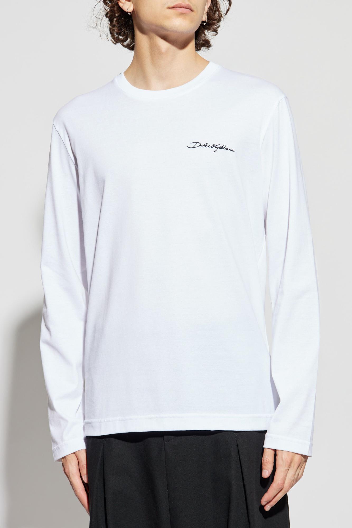Dolce & Gabbana Cotton T-shirt With Embroidery In White