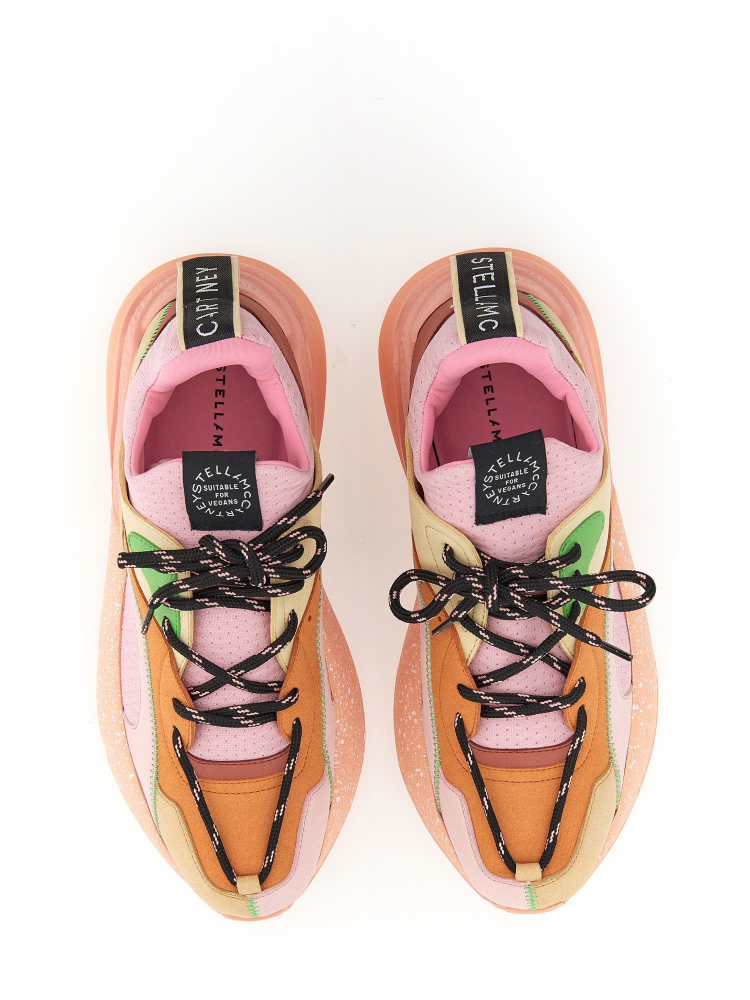 Stella Mccartney Eclypse Colour-block Sneakers In Orange